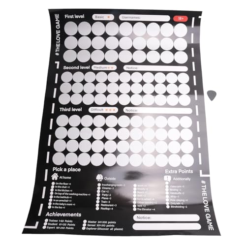 Kueohse 1 Stück „The Love Game“ zum Rubbeln, Spiel, Schwarzes Papier, für Paare, Valentinstagsgeschenke, Wandposter, Geschenk für Sie und für Sie Kueohse 1 Stück „The Love Game“ zum Rubbeln, Spiel, Schwarzes Papier, für Paare, Valentinstagsgeschenke, Wandposter, Geschenk für Sie und für Sie von Kueohse