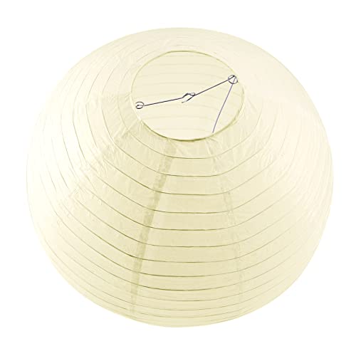 Kueohse 1 X Chinese Japanese Paper Lantern Lampenschirm Für Partyhochzeit, 50 cm (20) Cremeweiß von Kueohse