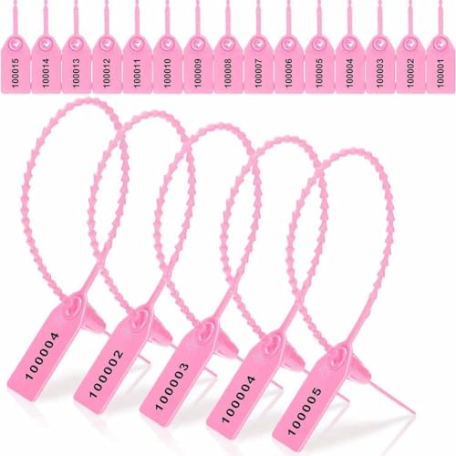 Kueohse 1000 Stück Kunststoff-Manipulationssiegel, Feuerlöscher-Tags, Sicherheitsetiketten, Siegel, Nummerierte, Kabelbinder, Etiketten, Rosa, Einfach zu Verwenden Kueohse 1000 Stück Kunststoff-Manipulationssiegel, Feuerlöscher-Tags, Sicherheitsetiketten, Siegel, Nummerierte, Kabelbinder, Etiketten, Rosa, Einfach zu Verwenden von Kueohse