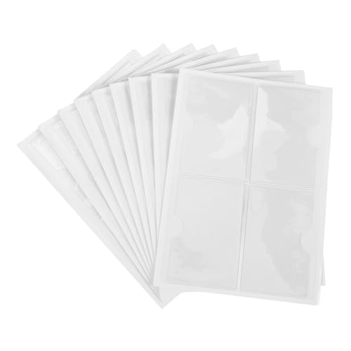 Kueohse 36 StüCk Selbstklebender Etiketten Karten Halter Kartei Halter 6X8,5Cm Durchsichtiger Plastik Karten Halter Selbstklebender Etiketten Halter von Kueohse
