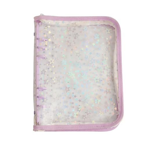 Kueohse A5-Budget-Ordnerhülle mit Reißverschluss, Glitzernde, A5-6-Ringbuch-Planer, Durchsichtiges, Nachfüllbares PVC-Notizbuchgehäuse, Lila, Einfach zu Verwenden, Ca. 19 X 24,8 cm Kueohse A5-Budget-Ordnerhülle mit Reißverschluss, Glitzernde, A5-6-Ringbuch-Planer, Durchsichtiges, Nachfüllbares PVC-Notizbuchgehäuse, Lila, Einfach zu Verwenden, Ca. 19 X 24,8 cm von Kueohse