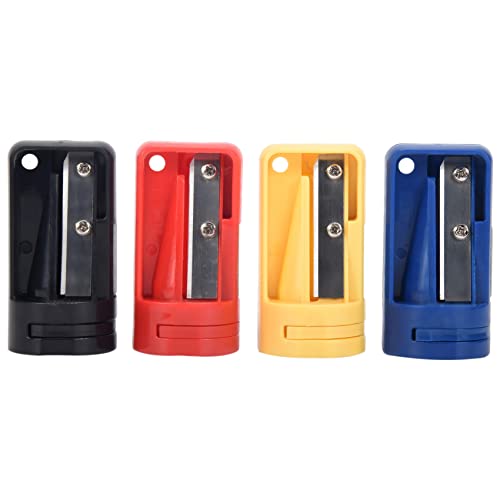 Kueohse Bleistift Spitzer - 4 Pack Manueller Bleistift Spitzer für Flache Stifte, Tragbares Bleistift Spitzer Kueohse Bleistift Spitzer - 4 Pack Manueller Bleistift Spitzer für Flache Stifte, Tragbares Bleistift Spitzer von Kueohse