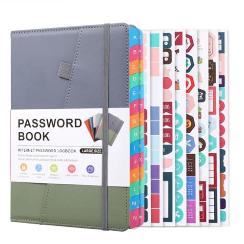 Kueohse Passwortbuch mit Alphabetischen Tabs für Senioren, Passwort-Notizbuch für die Detaillierte Anmeldung Von Internet-Websites, C, Langlebig, Einfach zu Verwenden, Ca. 21,3 X 15 cm Kueohse Passwortbuch mit Alphabetischen Tabs für Senioren, Passwort-Notizbuch für die Detaillierte Anmeldung Von Internet-Websites, C, Langlebig, Einfach zu Verwenden, Ca. 21,3 X 15 cm von Kueohse