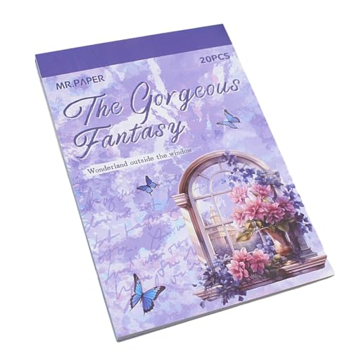 Kueohse Vorgeschnittenes Stickerbuch zum Tagebuchschreiben, Aus Materialien, Dekorative Rahmen-Scrapbook-Sticker, 20 Blatt, „Wunderland Des Fensters" Kueohse Vorgeschnittenes Stickerbuch zum Tagebuchschreiben, Aus Materialien, Dekorative Rahmen-Scrapbook-Sticker, 20 Blatt, „Wunderland Des Fensters" von Kueohse