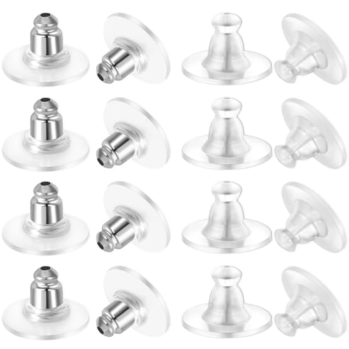 Ohrring-Verschlüsse aus Kunststoff, weich, transparent, Gummi-Ohrring-Verschlüsse, Clutch, Ohrring-Verschlüsse, rutschfeste Sicherheitsverschlüsse für Haken, Ohrstecker, Kreolen, 100 Stück von KufaerBeam