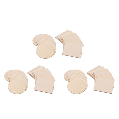 Kufughty 150 Stück Holzscheiben, 10,2 x 10,2 cm, unlackiertes Holz, quadratisch und rund, für DIY-Untersetzer, Kunst, Malen, Färben, Basteln Kufughty 150 Stück Holzscheiben, 10,2 x 10,2 cm, unlackiertes Holz, quadratisch und rund, für DIY-Untersetzer, Kunst, Malen, Färben, Basteln von Kufughty