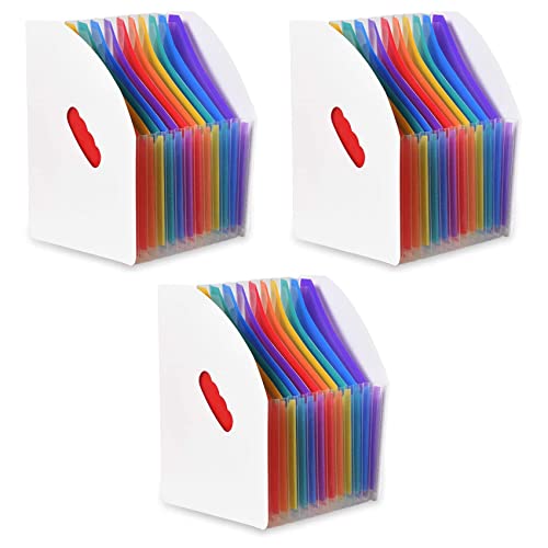 Kufughty Fächermappe, stehend, A4, vertikal, für Zeitschriften, Schreibtisch, 13 Fächer, 3 Stück Kufughty Fächermappe, stehend, A4, vertikal, für Zeitschriften, Schreibtisch, 13 Fächer, 3 Stück von Kufughty