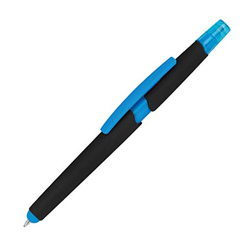 5 Touchpen Kugelschreiber mit Textmarker und Touchfunktion / Farbe: hellblau von Unbekannt