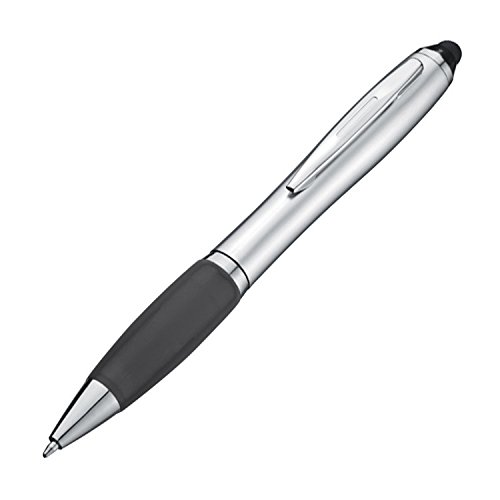5x Touchpen Kugelschreiber / Farbe: silber-schwarz 5x Touchpen Kugelschreiber / Farbe: silber-schwarz von Kugelschreiber