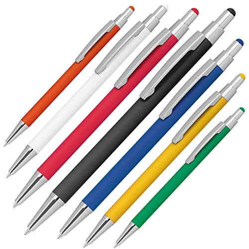 7 Touchpen Kugelschreiber aus Metall / gummiert / 7 Farben 7 Touchpen Kugelschreiber aus Metall / gummiert / 7 Farben von Unbekannt