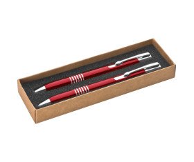 Schreibset / bestehend aus Kugelschreiber + Druckbleistift / Farbe: rot Schreibset / bestehend aus Kugelschreiber + Druckbleistift / Farbe: rot von Kugelschreiber
