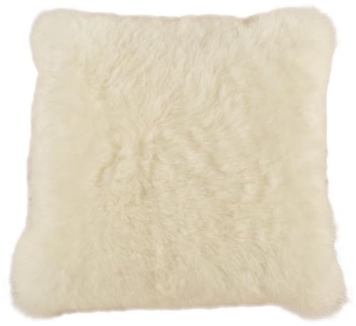 Kuhfelle Online & Nomad Lammfell Kissenbezug 50 x 50 cm Fellkissen aus echtem Island Lammfell in div Farben (Creme Weiß) von Kuhfelle Online & Nomad