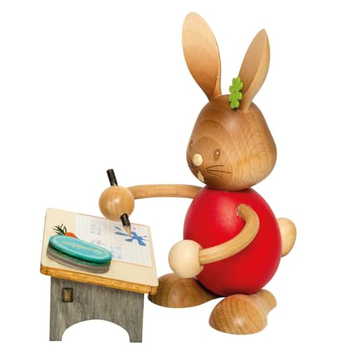 Drechslerei Kuhnert Osterdekoration/Osterhase „Stupsi Hase als Schüler“ 11 cm, aus feinstem Holz, für EIN Bezauberndes Osterfest oder eine dauerhafte Dekoration, Holzkunst Made in Germany Drechslerei Kuhnert Osterdekoration/Osterhase „Stupsi Hase als Schüler“ 11 cm, aus feinstem Holz, für EIN Bezauberndes Osterfest oder eine dauerhafte Dekoration, Holzkunst Made in Germany von Drechslerei Kuhnert