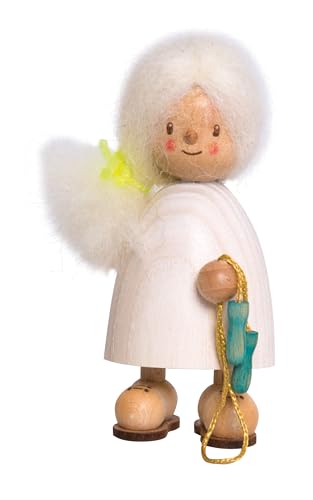 Kuhnert Drechslerei Dekoration/Holzfigur aus Massivholz mit Schafwollfrisur - Finn & Finja - Motiv: Finja mit Springseil - Höhe: ca. 9cm - Made in Germany Kuhnert Drechslerei Dekoration/Holzfigur aus Massivholz mit Schafwollfrisur - Finn & Finja - Motiv: Finja mit Springseil - Höhe: ca. 9cm - Made in Germany von Kuhnert