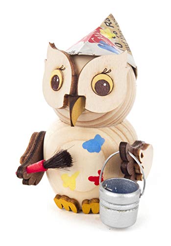 Kuhnert Holzdeko Minieule Maler Dekofigur Original Erzgebirge Handarbeit Holzfigur in Modernem Design Sammlerfigur Dekorationsfigur von Kuhnert