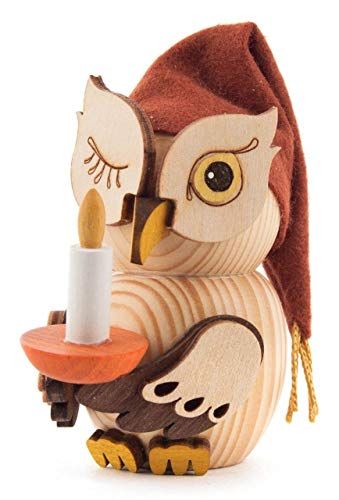 Kuhnert Mini-Eule Mit Schlafmütze - Original Erzgebirge Handarbeit Holzfigur in Modernem Design - Weihnachtsdeko Dekofigur für Weihnachten - Sammlerfigur Kuhnert Mini-Eule Mit Schlafmütze - Original Erzgebirge Handarbeit Holzfigur in Modernem Design - Weihnachtsdeko Dekofigur für Weihnachten - Sammlerfigur von Kuhnert