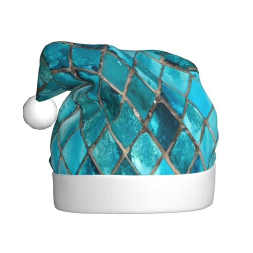 Kuilepa Quadratische Weihnachtsmütze aus Glas mit Mosaikdruck, Weihnachtsmannmütze, Weihnachtsmütze für Erwachsene, verdickte Weihnachtsmannmützen für Weihnachten, Neujahr, Urlaub, Partyzubehör Kuilepa Quadratische Weihnachtsmütze aus Glas mit Mosaikdruck, Weihnachtsmannmütze, Weihnachtsmütze für Erwachsene, verdickte Weihnachtsmannmützen für Weihnachten, Neujahr, Urlaub, Partyzubehör von Kuilepa