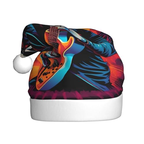 Kuilepa Rock Skull Singer Print Weihnachtsmütze, Weihnachtsmannhut, Weihnachtsmütze für Erwachsene, verdickte Weihnachtsmannmützen für Weihnachten, Neujahr, Partyzubehör Kuilepa Rock Skull Singer Print Weihnachtsmütze, Weihnachtsmannhut, Weihnachtsmütze für Erwachsene, verdickte Weihnachtsmannmützen für Weihnachten, Neujahr, Partyzubehör von Kuilepa