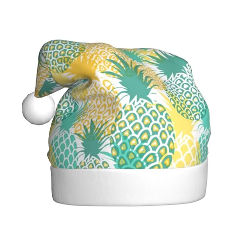 Kuilepa Weihnachtsmütze mit Ananas-Motiv, Weihnachtsmannmütze, Weihnachtsmütze für Erwachsene, verdickte Weihnachtsmannmützen für Weihnachten, Neujahr, Urlaub, Partyzubehör Kuilepa Weihnachtsmütze mit Ananas-Motiv, Weihnachtsmannmütze, Weihnachtsmütze für Erwachsene, verdickte Weihnachtsmannmützen für Weihnachten, Neujahr, Urlaub, Partyzubehör von Kuilepa