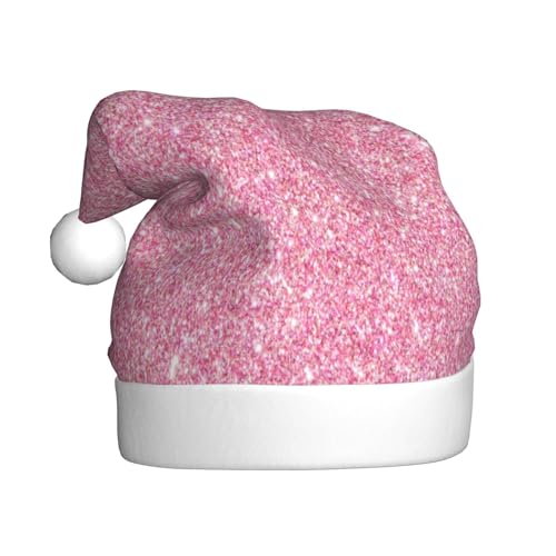 Kuilepa Weihnachtsmütze mit Glitzer-Druck, Weihnachtsmannmütze, Weihnachtsmütze für Erwachsene, verdickte Weihnachtsmannmützen für Weihnachten, Neujahr, Urlaub, Partyzubehör von Kuilepa