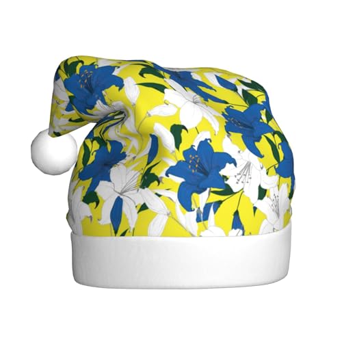 Kuilepa Weihnachtsmütze mit Lilien-Blumendruck, Weihnachtsmannmütze, Weihnachtsmütze für Erwachsene, verdickte Weihnachtsmützen für Weihnachten, Neujahr, Urlaub Kuilepa Weihnachtsmütze mit Lilien-Blumendruck, Weihnachtsmannmütze, Weihnachtsmütze für Erwachsene, verdickte Weihnachtsmützen für Weihnachten, Neujahr, Urlaub von Kuilepa