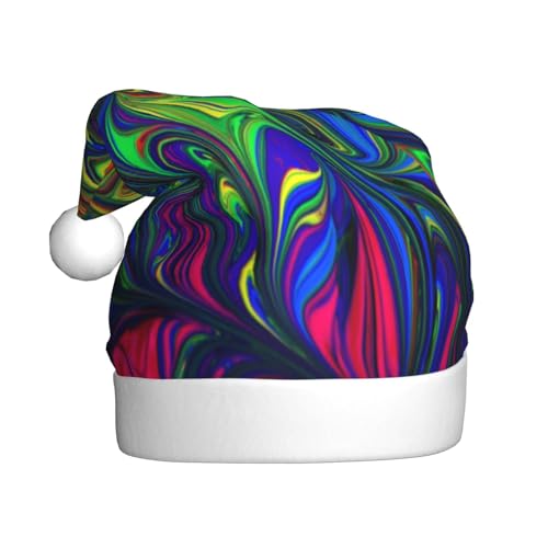 Kuilepa Weihnachtsmütze mit Regenbogen-Druck, Weihnachtsmannmütze, Weihnachtsmütze für Erwachsene, verdickte Weihnachtsmannmützen für Weihnachten, Neujahr, Urlaub, Partyzubehör Kuilepa Weihnachtsmütze mit Regenbogen-Druck, Weihnachtsmannmütze, Weihnachtsmütze für Erwachsene, verdickte Weihnachtsmannmützen für Weihnachten, Neujahr, Urlaub, Partyzubehör von Kuilepa