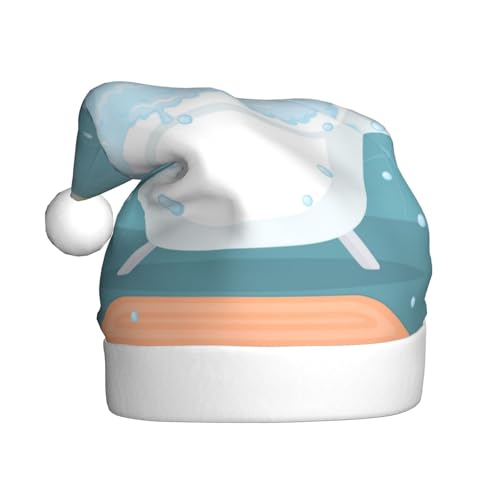 Kuilepa Weihnachtsmütze mit Seifenblasen-Druck, Weihnachtsmütze, Weihnachtsmütze für Erwachsene, verdickte Weihnachtsmannmützen für Weihnachten, Neujahr, Urlaub, Partyzubehör von Kuilepa