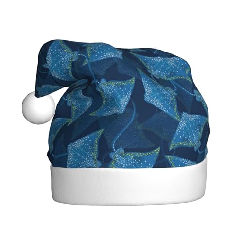 Kuilepa Weihnachtsmütze mit Stachelrochenmuster, Weihnachtsmannmütze, Weihnachtsmütze für Erwachsene, verdickte Weihnachtsmannmützen für Weihnachten, Neujahr, Urlaub, Partyzubehör Kuilepa Weihnachtsmütze mit Stachelrochenmuster, Weihnachtsmannmütze, Weihnachtsmütze für Erwachsene, verdickte Weihnachtsmannmützen für Weihnachten, Neujahr, Urlaub, Partyzubehör von Kuilepa