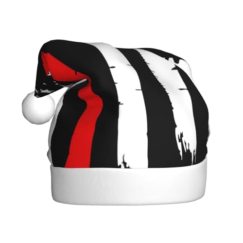 Kuilepa Weihnachtsmütze mit USA-Flagge, Weihnachtsmannmütze, Weihnachtsmütze für Erwachsene, verdickte Weihnachtsmannmützen für Weihnachten, Neujahr, Urlaub, Partyzubehör von Kuilepa