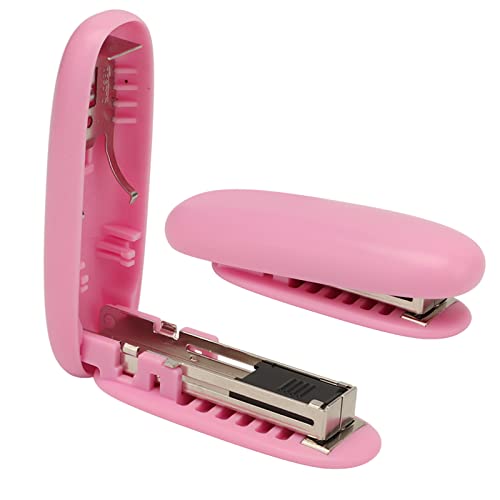 2pcs Mini -Hefter, Hebelstruktur Handheld Heftler Foldable Save Labour Office Supplies für Pädagogen Crafters DIY -Enthusiasten (Rosa) von Kukyller
