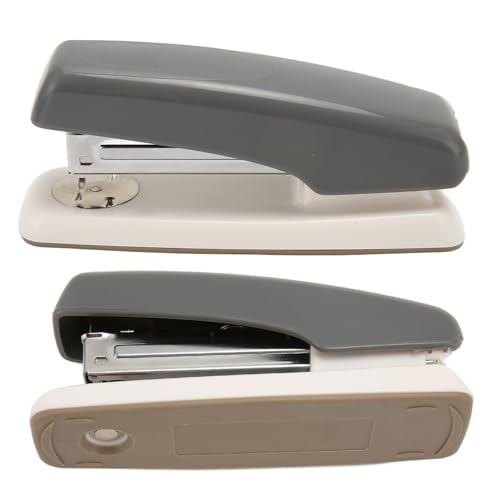 Desktop -Heftstapler, 2pcs Office Hefter 20 Blechkapazität mit Rotation Ergonomisches Design für Büroschule Klassenzimmer Haus (Grau) von Kukyller