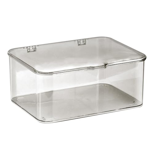 Kukyller Plastic Clear Telefonkoffer Organizer, Telefonkofferspeicher mit Deckel Stapelbar multifunktionaler Speicherhalter für Schreibtischzubehör Plastik -Storager -Box für (Light Grey) von Kukyller