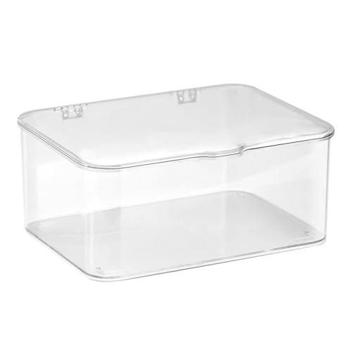 Kukyller Plastic Clear Telefonkoffer Organizer, Telefonkofferspeicher mit Deckel Stapelbar multifunktionaler Speicherhalter für Schreibtischzubehör Plastik -Storager -Box für (Transparent Color) von Kukyller