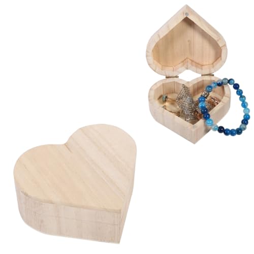 Unvollendete, herzförmige, unbemalte DIY-Aufbewahrungsbox, 2-teilige Holz-Bastelbox, Organizer, Verpackung, Tragetasche für kleine Geschenke Unvollendete, herzförmige, unbemalte DIY-Aufbewahrungsbox, 2-teilige Holz-Bastelbox, Organizer, Verpackung, Tragetasche für kleine Geschenke von Kukyller
