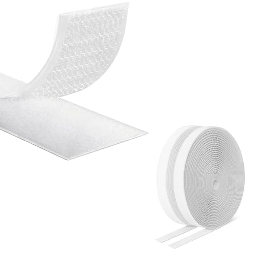 Klettband Selbstklebend Extra Stark - 12M x 20mm Doppelseitig Weiß, Klettverschluss Selbstklebend, Schneidbares Nylonband für Fliegengitter, Teppich, Gardinenband und DIY Klebeband Klettband Selbstklebend Extra Stark - 12M x 20mm Doppelseitig Weiß, Klettverschluss Selbstklebend, Schneidbares Nylonband für Fliegengitter, Teppich, Gardinenband und DIY Klebeband von Kulamo