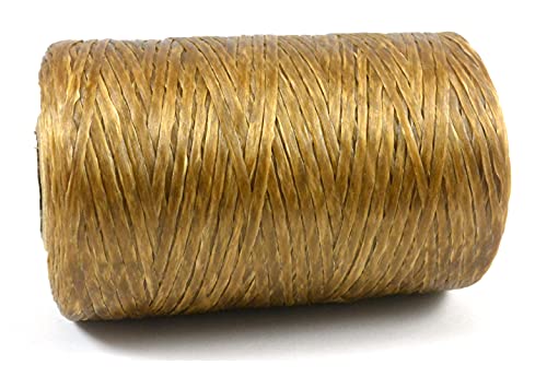 Kulay Künstliche Sehne gewachstes Polygarn, Reißfester Faden zum Perlensticken und Nähen (1 einzelne Spule, 5-lagig, 8 oz, 227 Yards oder 900 Fuß) (227 g, natürlich) von Kulay