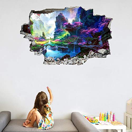 Fantasie 3D Wandtattoos Durchbruch Wandbild Selbstklebend Kinderzimmer Aufkleber Wandaufkleber Baum Abnehmbare Wandsticker für Kinderzimmer Junge Mädchen Teenager Zimmer Wohnzimmer Schlafzimmer Fantasie 3D Wandtattoos Durchbruch Wandbild Selbstklebend Kinderzimmer Aufkleber Wandaufkleber Baum Abnehmbare Wandsticker für Kinderzimmer Junge Mädchen Teenager Zimmer Wohnzimmer Schlafzimmer von Kuletkear