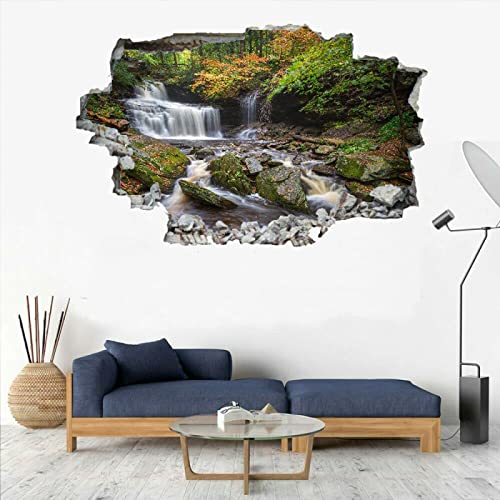 Wasserfall 3D Durchbruch Wandsticker, Wald Selbstklebend Wandtattoo Wanddeko Aufkleber B 120 x H 80 cm Wanddurchbruch sticker für Raumdekoration Wohnzimmer Kinderzimmer Junge Mädchen Teenager Zimmer Wasserfall 3D Durchbruch Wandsticker, Wald Selbstklebend Wandtattoo Wanddeko Aufkleber B 120 x H 80 cm Wanddurchbruch sticker für Raumdekoration Wohnzimmer Kinderzimmer Junge Mädchen Teenager Zimmer von Kuletkear