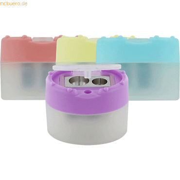20 x Kum Doppelspitzdose Click-Snap M2 Pastell farbig sortiert von Kum