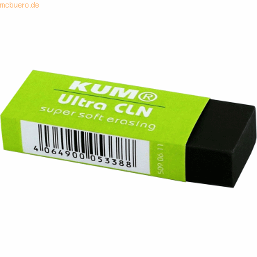 20 x Kum Radierer Ultra CLN BB Kunststoff schwarz von Kum