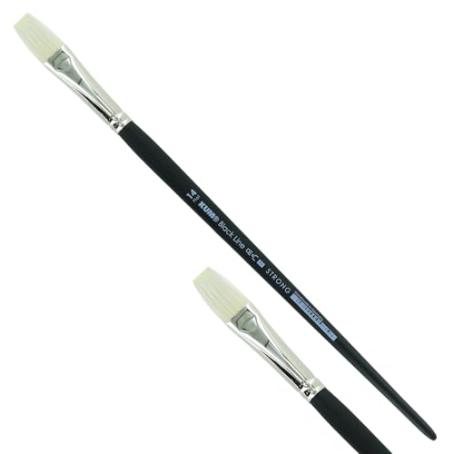 KUM 5122211 - Acryl- und Ölpinsel Black Line, Flach, Größe 14, für Künstler, Künstlerpinsel, Künstlerbedarf KUM 5122211 - Acryl- und Ölpinsel Black Line, Flach, Größe 14, für Künstler, Künstlerpinsel, Künstlerbedarf von Kum