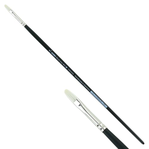 KUM 5122811 - Acryl- und Ölpinsel Black Line, Katzenzunge, Größe 4, für Künstler, Künstlerpinsel, Künstlerbedarf KUM 5122811 - Acryl- und Ölpinsel Black Line, Katzenzunge, Größe 4, für Künstler, Künstlerpinsel, Künstlerbedarf von Kum