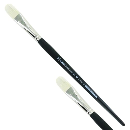 KUM 5123411 - Acryl- und Ölpinsel Black Line, Katzenzunge, Größe 16, für Künstler, Künstlerpinsel, Künstlerbedarf KUM 5123411 - Acryl- und Ölpinsel Black Line, Katzenzunge, Größe 16, für Künstler, Künstlerpinsel, Künstlerbedarf von Kum