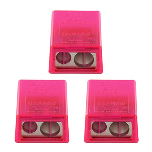 KUM AZ1032016-R - Anspitzer mit Behälter 2in1 M2, 3 Stück, pink, Doppelspitzer mit Dose KUM AZ1032016-R - Anspitzer mit Behälter 2in1 M2, 3 Stück, pink, Doppelspitzer mit Dose von Kum