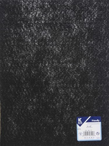 Kunin Umweltfreundlicher Filzverstärkung, 22,9 x 30,5 cm, Schwarz, 12 Stück von Kunin Felt