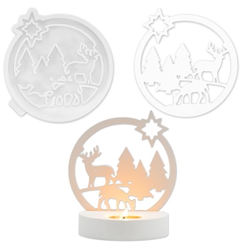 Silikonform Weihnachten Elch, Silikonformen Gießformen Weihnachten, Elch Gießform Weihnachten, Elch Silikonform Kerzenhalter Silikon Gießformen für DIY Weihnachten Kerze, Gips, Handwerk (Elk+Tree) Silikonform Weihnachten Elch, Silikonformen Gießformen Weihnachten, Elch Gießform Weihnachten, Elch Silikonform Kerzenhalter Silikon Gießformen für DIY Weihnachten Kerze, Gips, Handwerk (Elk+Tree) von Kunoli