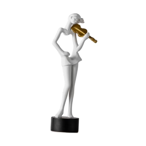 Kuntesetty 20 cm Violinist Figur für Tischdeko, Musiker Miniatur für Feierlichkeiten, Weiß Kuntesetty 20 cm Violinist Figur für Tischdeko, Musiker Miniatur für Feierlichkeiten, Weiß von Kuntesetty