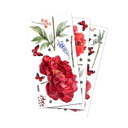 Kuntesetty 3 Stücke Rote Blumen Wandaufkleber für Wohnzimmer Und Feierlichkeiten Kuntesetty 3 Stücke Rote Blumen Wandaufkleber für Wohnzimmer Und Feierlichkeiten von Kuntesetty