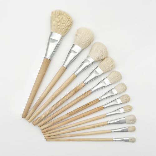 Pinsel Set Paint Brush Set - 11 Premium Pinselset, Geeignet als Acryl Pinsel, Aquarellpinsel, Ölpinsel, Gouache Pinsel, Vielseitiges Pinselset Acrylfarben für DIY Basteln, Kunstmalerei und Handwerk von Kunxing