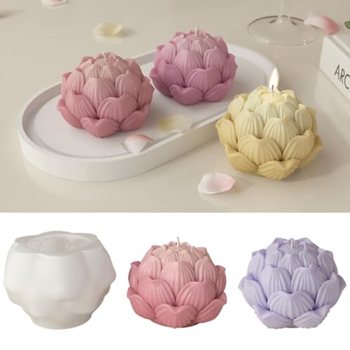 3D-Lotusblüten-Silikonharz-Form, DIY-Kerzenherstellung, Lotus-Gussform, Epoxidharz, Bastelform für Seife, Ton, Kuchen, Backen, Dessert-Werkzeuge, Heimdekoration 3D-Lotusblüten-Silikonharz-Form, DIY-Kerzenherstellung, Lotus-Gussform, Epoxidharz, Bastelform für Seife, Ton, Kuchen, Backen, Dessert-Werkzeuge, Heimdekoration von Kunyeah